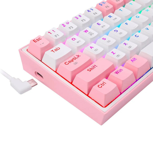 Redragon K616 Fizz PRO 60% Wireless RGB Red Switches (White/Pink) Redragon K616 Fizz PRO 60% Wireless RGB Red Switches (White/Pink)